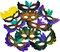4E's Novelty 12 Pack Bulk Mardi Gras Masks With Feathers for Adult Men Women, Masquerade Party Masks for Mardi Gras Outfit Accessories